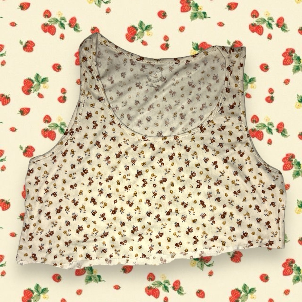 Floral Crop Tank Top
